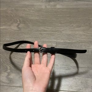 Thin black belt for dress